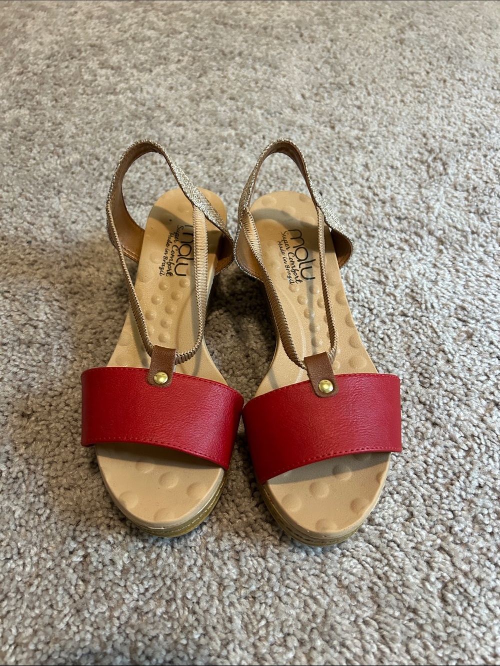 Malu Red Slingback Sandals
